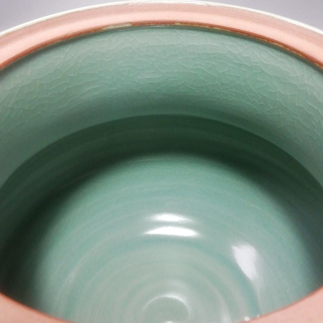 Ｓ３５７　皆具　『韓国陶芸家』『青磁』『青珍陶芸』『梁命煥作』　共箱　茶道具