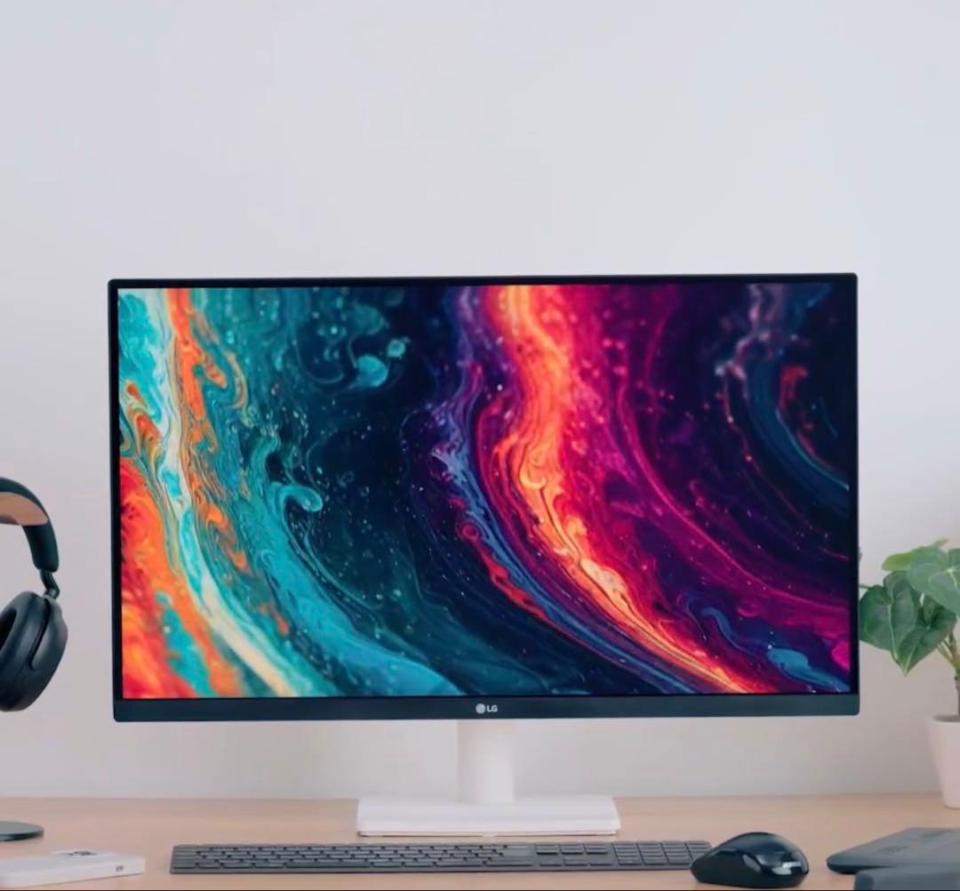 【美品】 LG 27US500-W 27インチ 4K IPSモニター