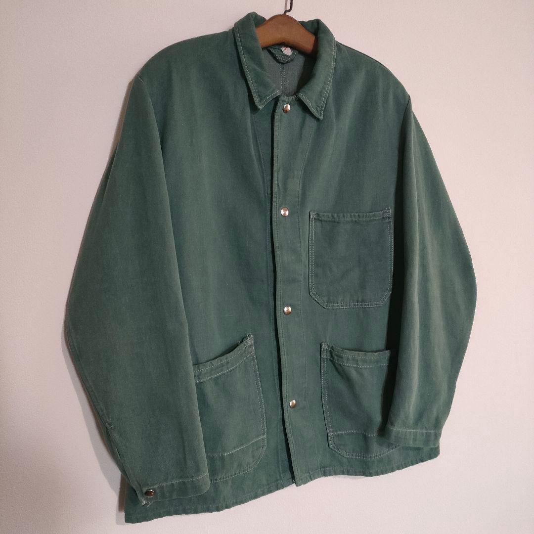 ジャケット・アウター 70s Switzerland green denim work jacket