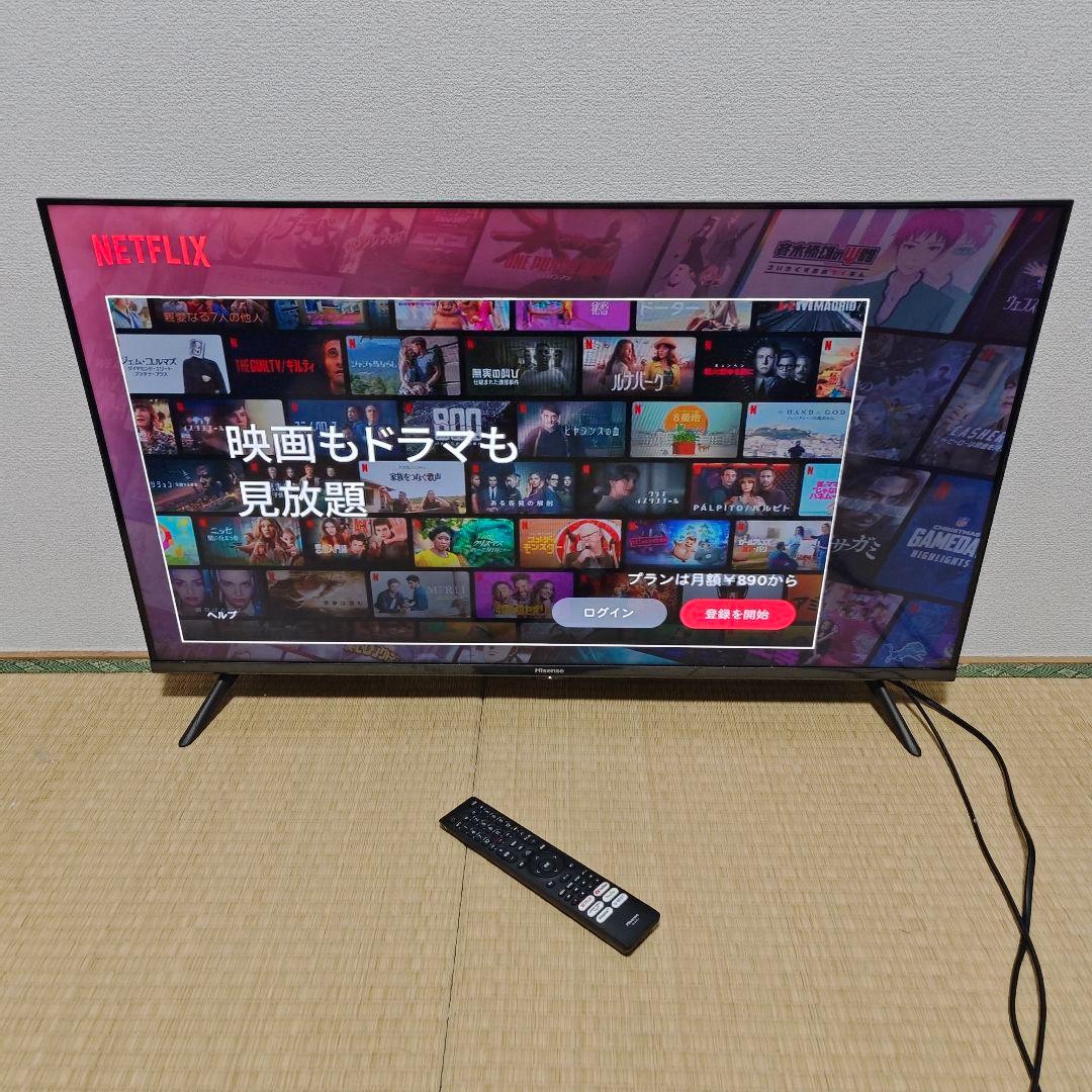 スマートテレビ40型 ハイセンス ネット動画️⭕️地上波 24年製✨新品に近い