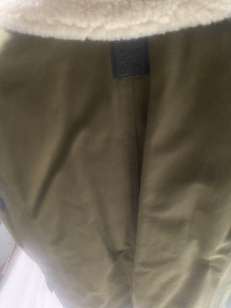 【HHHさん専用】LOEWE オリーブ色モッズコート シェルパ襟付き