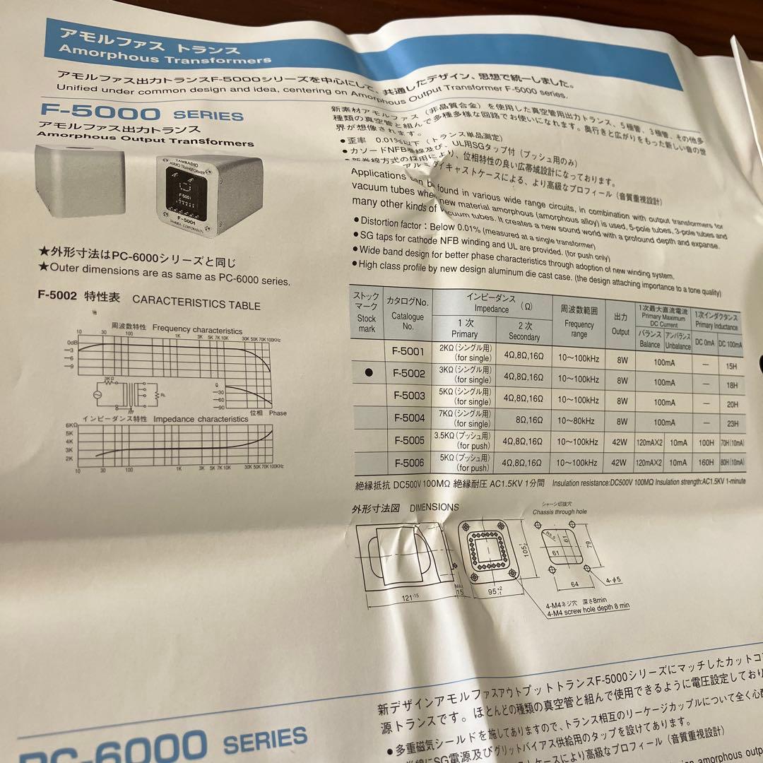 希少 TAMURA アモルファストランス B-5002 ペア
