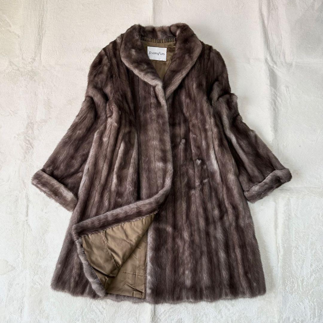 星5 AMERICAN FUR AWARDS 毛皮 ミンク コート ロング丈 M