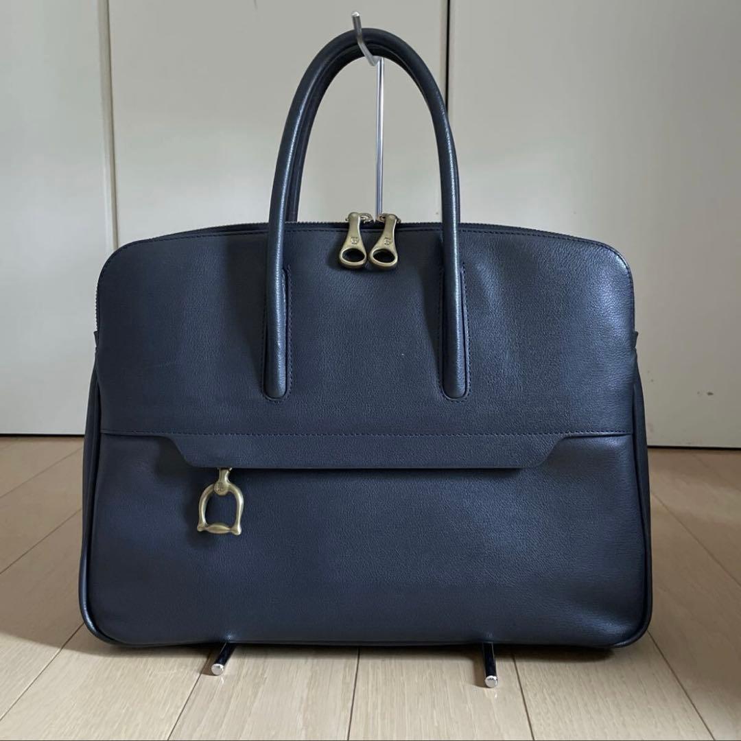 ユナイテッドアローズ別注トフ＆ロードストーン　ビジネスバッグ　中古　ネイビー