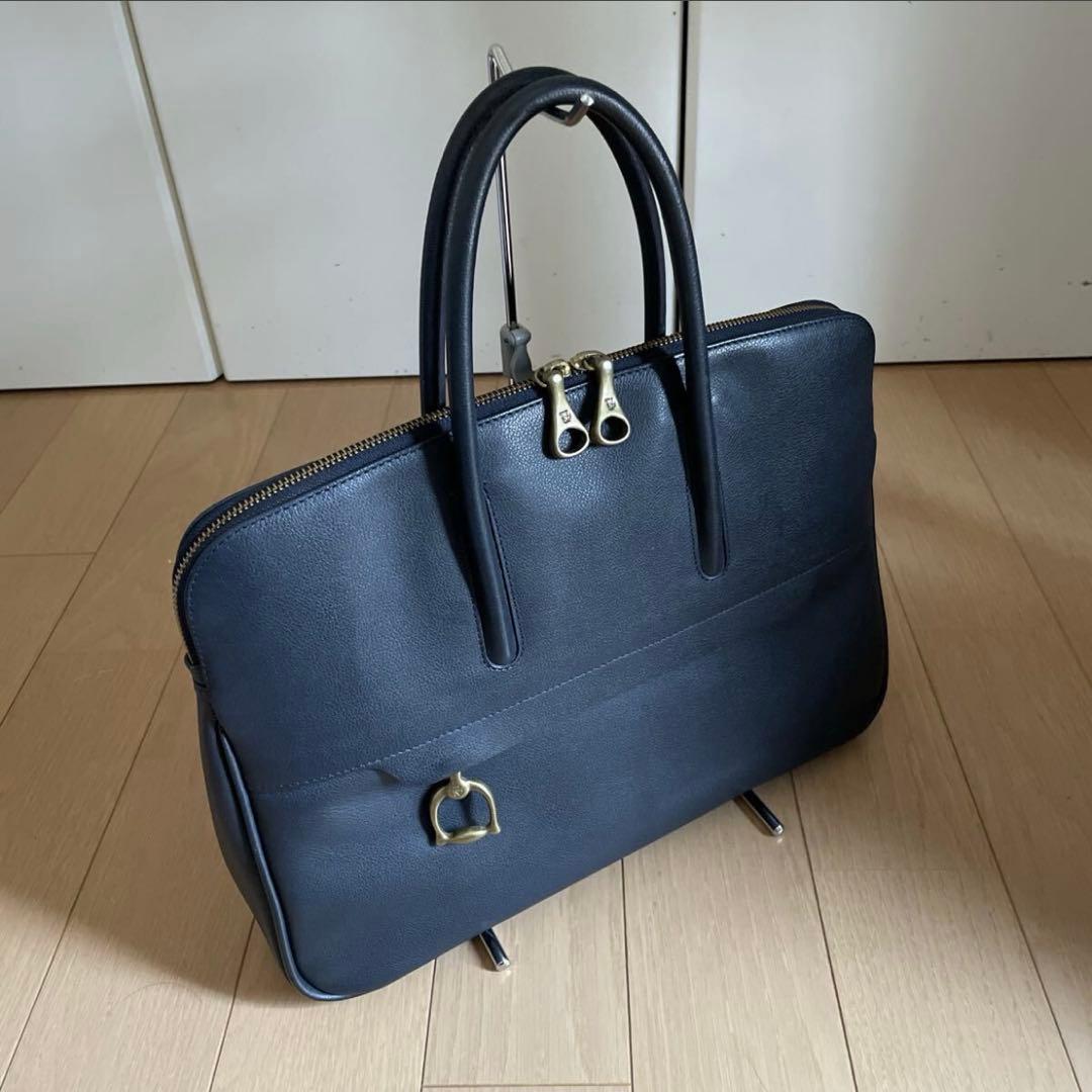 ユナイテッドアローズ別注トフ＆ロードストーン　ビジネスバッグ　中古　ネイビー