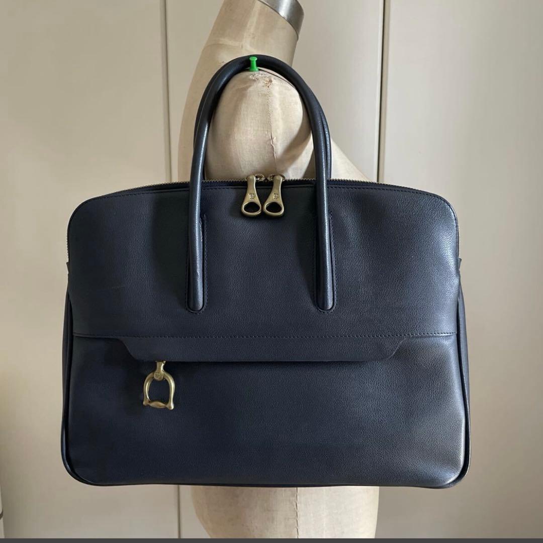ユナイテッドアローズ別注トフ＆ロードストーン　ビジネスバッグ　中古　ネイビー