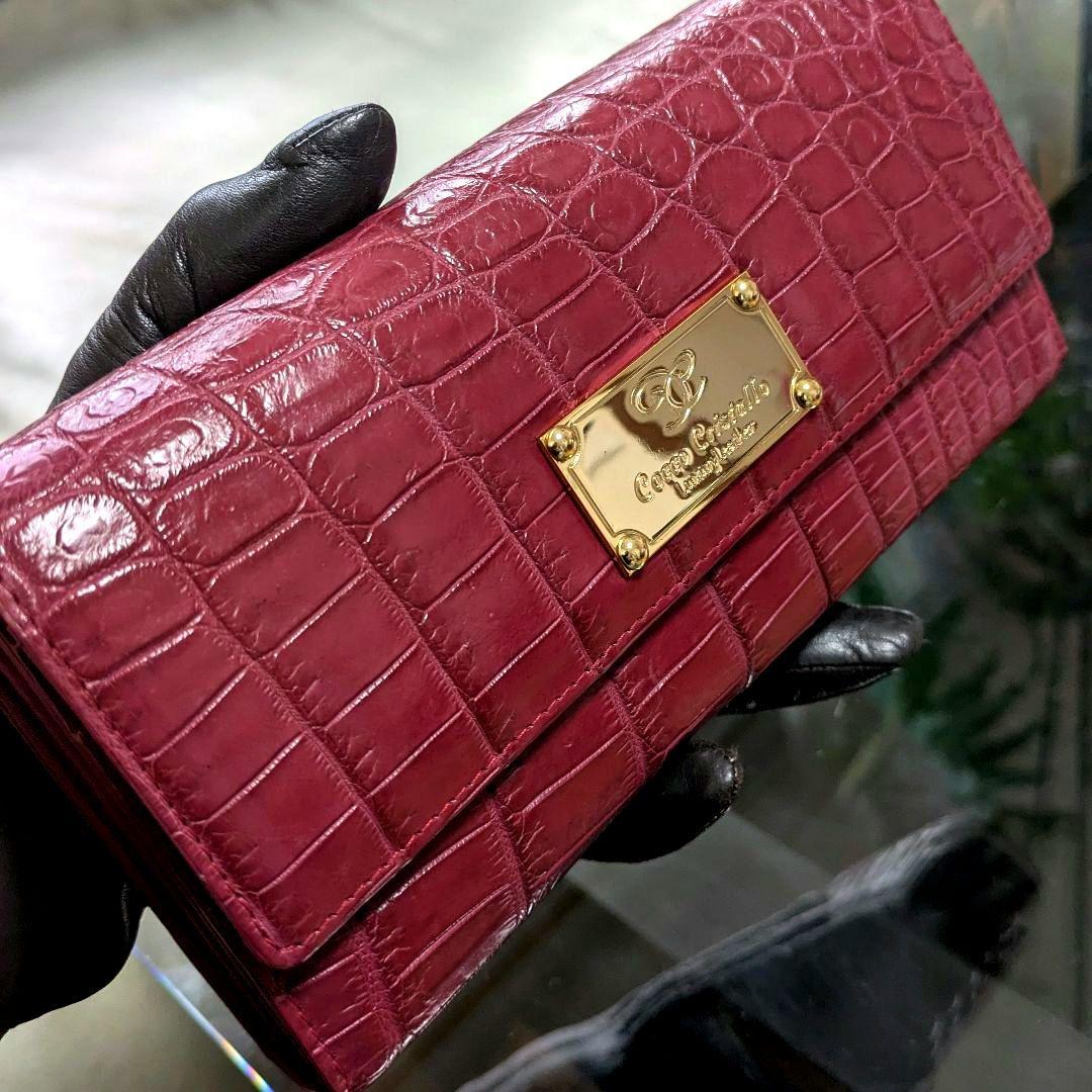 ♦️新品未使用品♦️Sanpo三宝コッコクリスターロ ♦️クロコ長財布