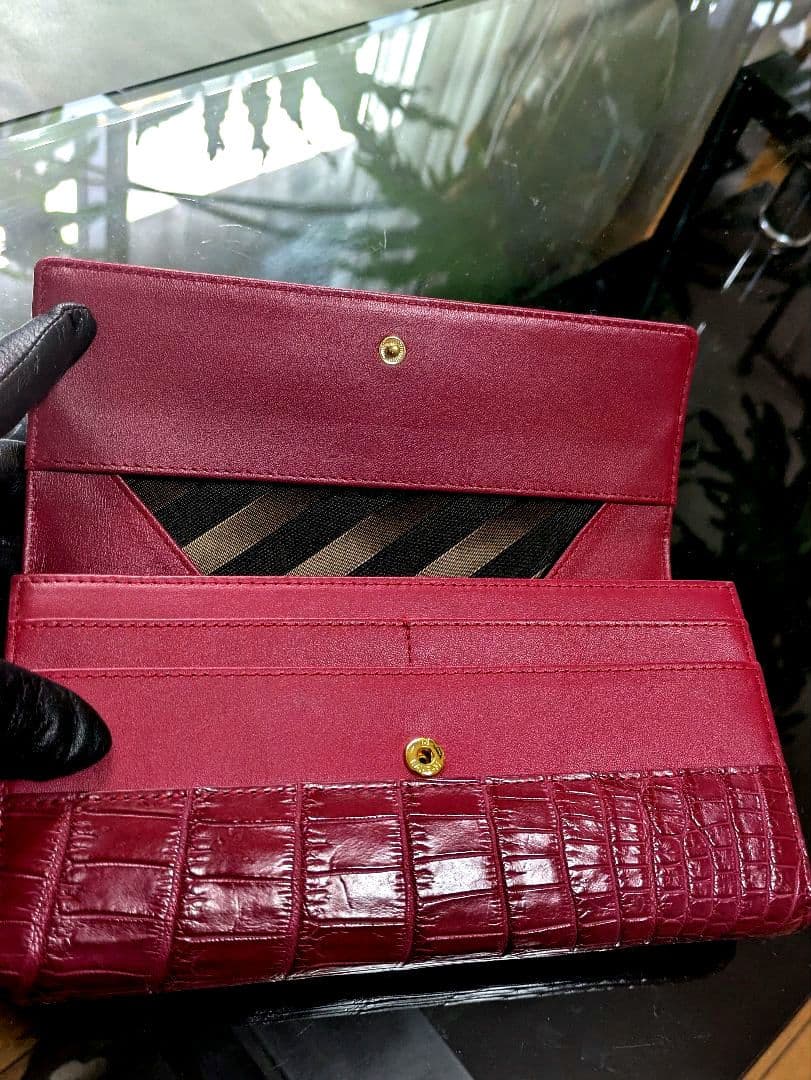 ♦️新品未使用品♦️Sanpo三宝コッコクリスターロ ♦️クロコ長財布
