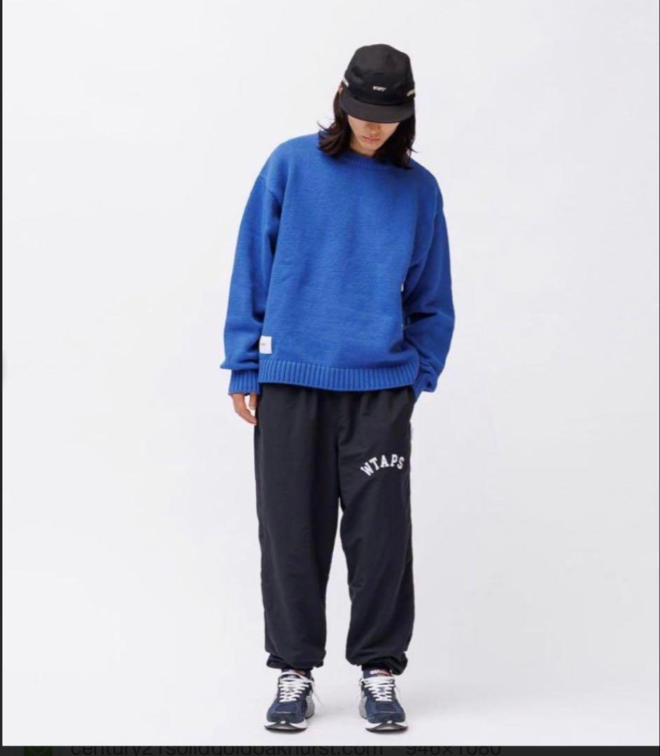 WTAP SIGN SWEATER POLY 2024AW ブルー