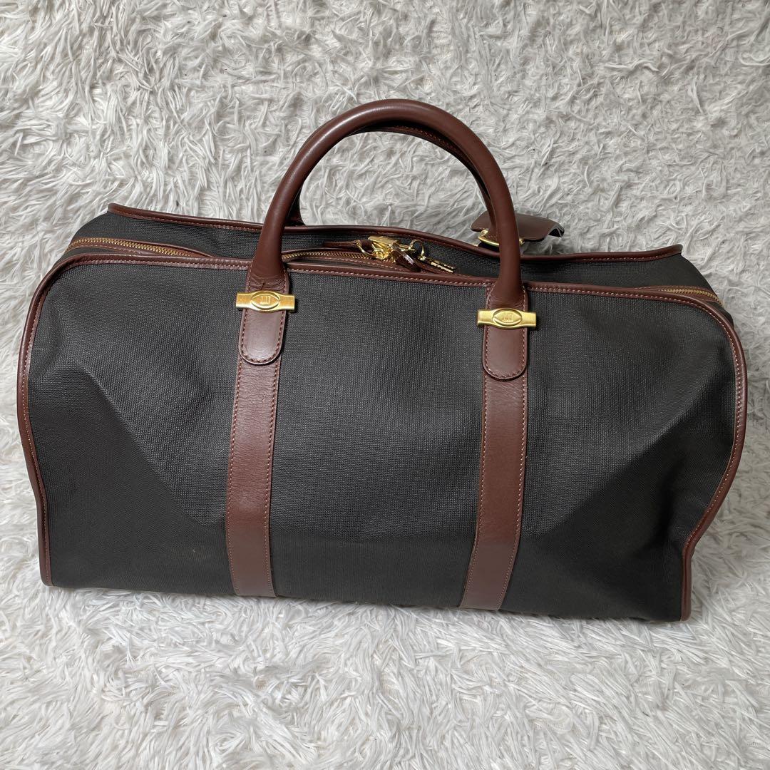 ほぼ未使用　ダンヒル　ボストンバッグ　レザー　ブラック　鍵付き