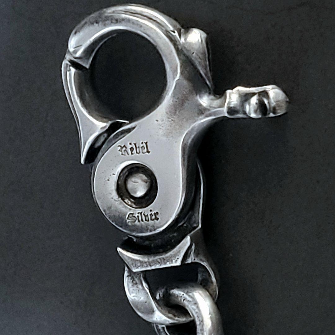 ワンオフカスタム キーチェーン Rebel他シルバー925パーツ連結済 クリップ