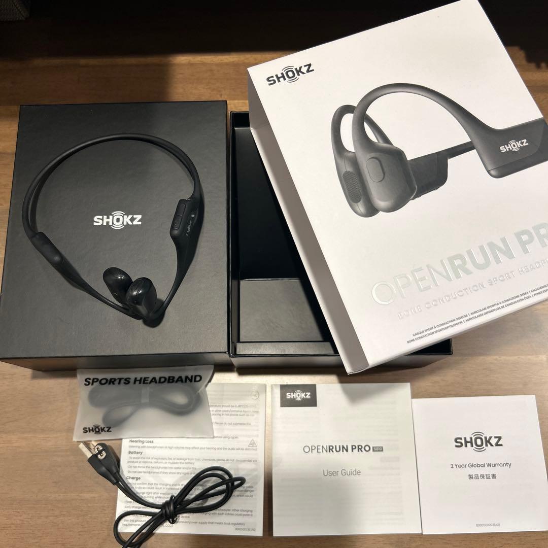 骨伝導 ブルートゥースイヤホン OpenRun Pro 黒