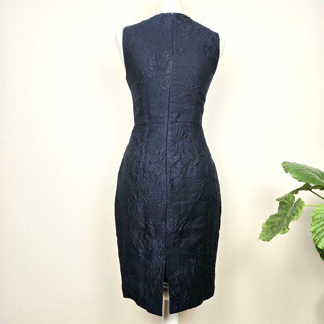 MAX MARA マックスマーラ ワンピース ドレス ジャガード 38 花柄 紺