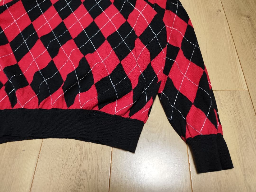FRED PERRY M フレッドペリー ニット セーター アーガイル柄 ロゴ