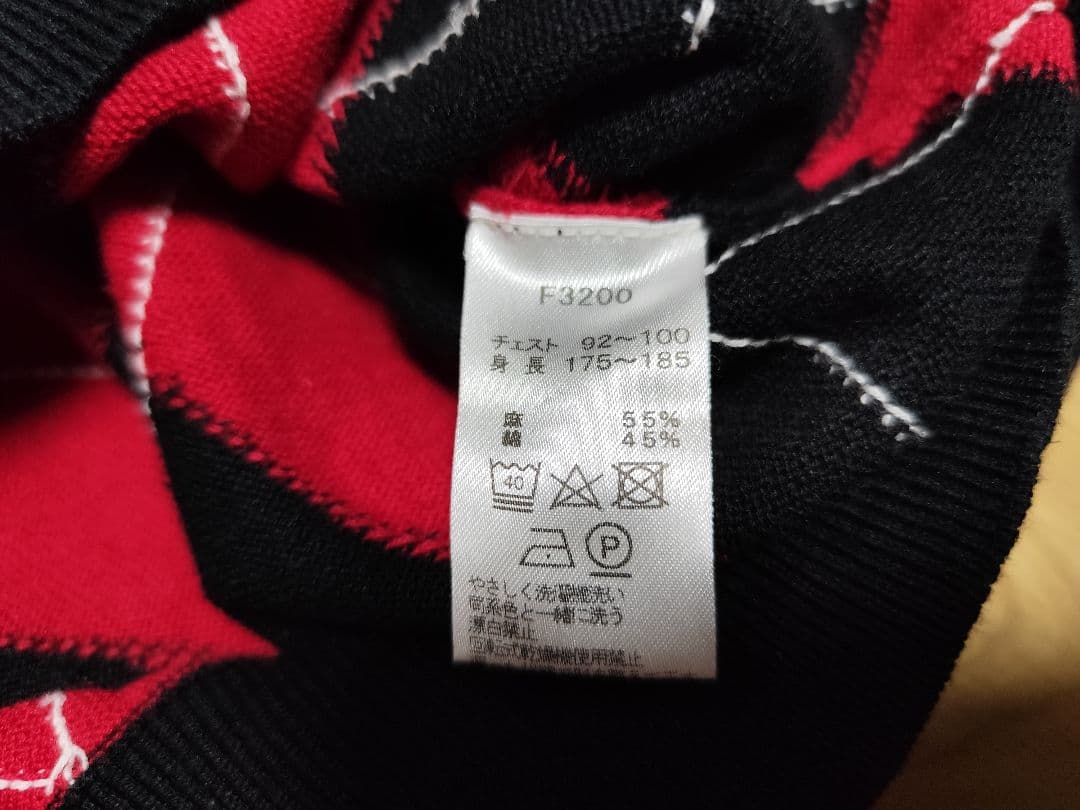 FRED PERRY M フレッドペリー ニット セーター アーガイル柄 ロゴ