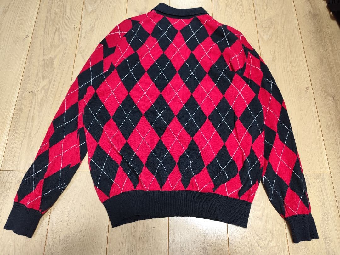 FRED PERRY M フレッドペリー ニット セーター アーガイル柄 ロゴ