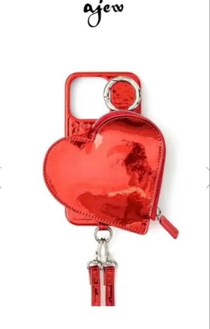 エジュー⭐︎ajew⭐︎iPhone 17Pro Max用 PVCハートレッド完売