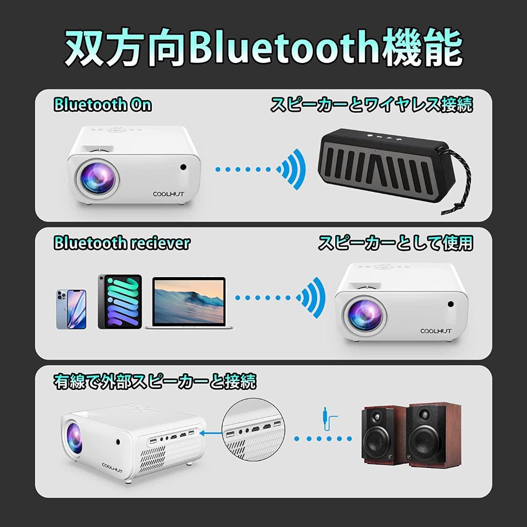 プロジェクター小型 8000lm 1080フルHD対応高輝度5GWifi