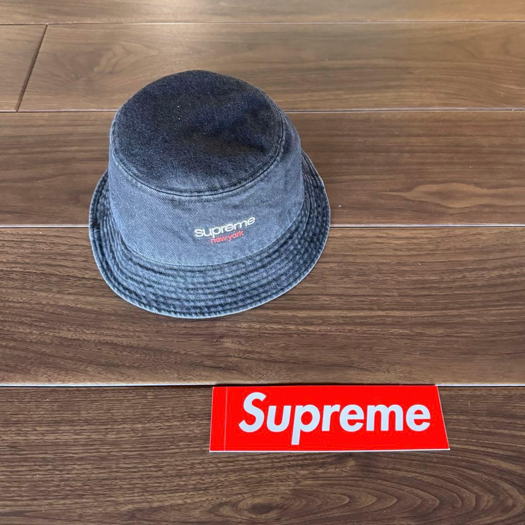 ⭐️極美品⭐️Supreme シュプリーム デニム　ブラック　バケットハット