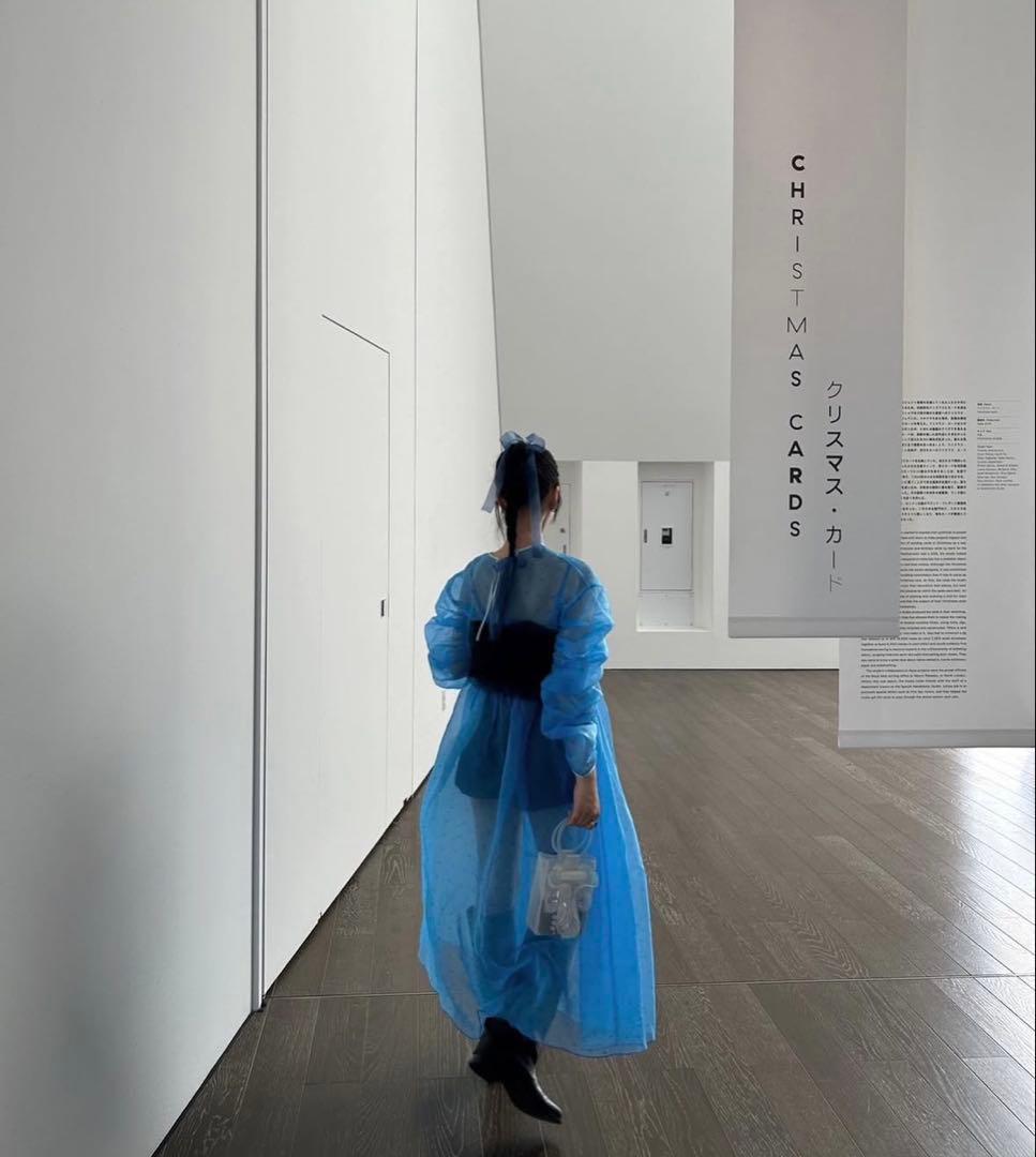 ownth青のチュールロングワンピース