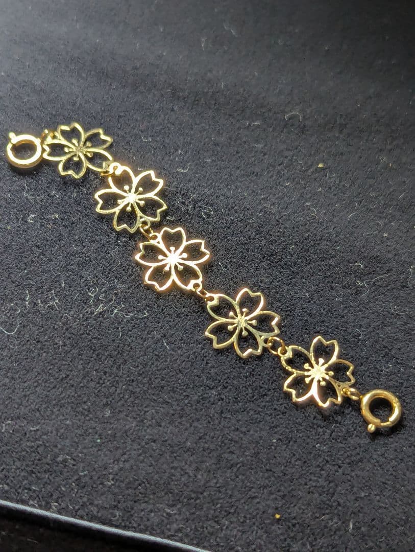 K18YG AU750 桜 花 延長パーツ