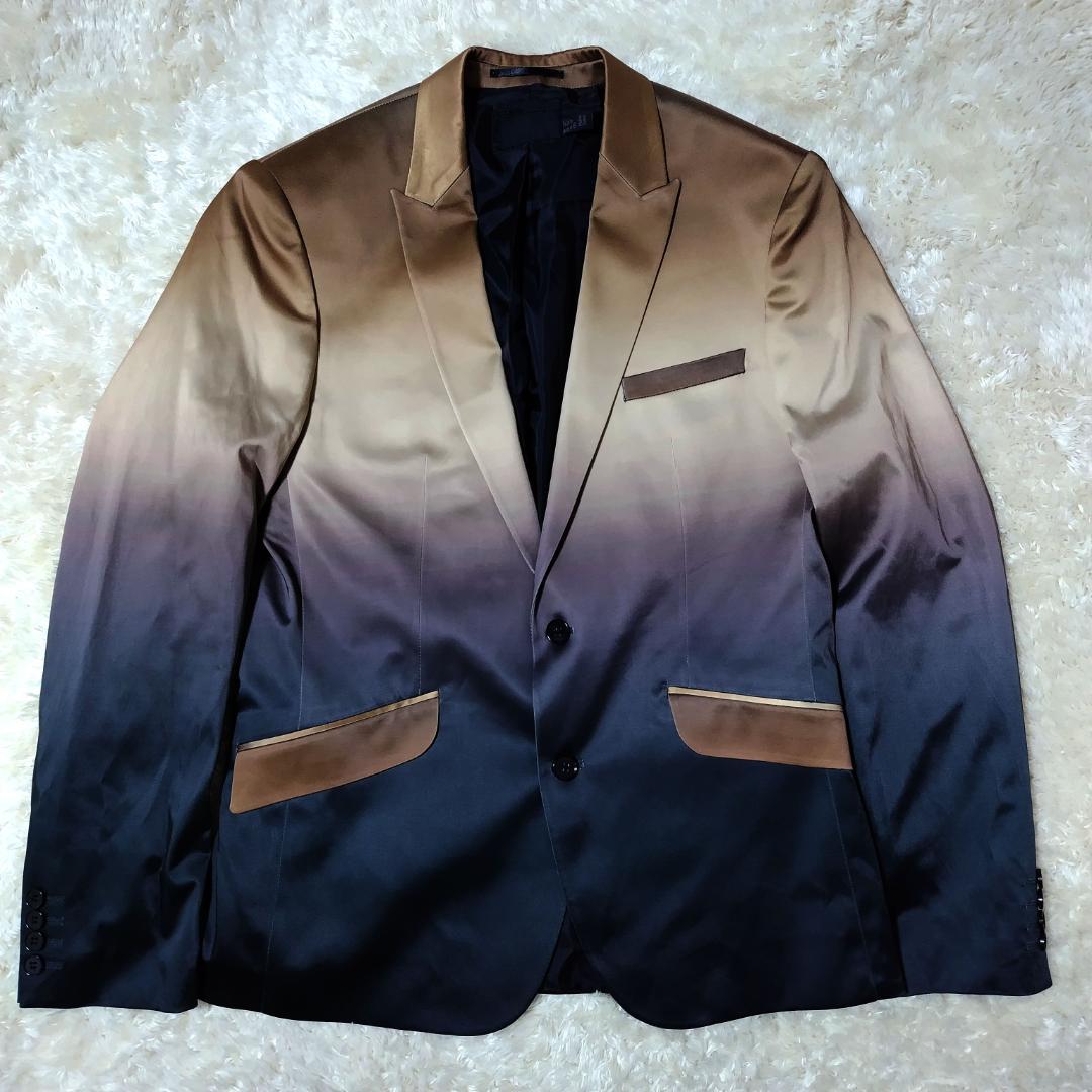 美品/希少  テーラードジャケット 2XL ゴールド 2ボタン ドレス