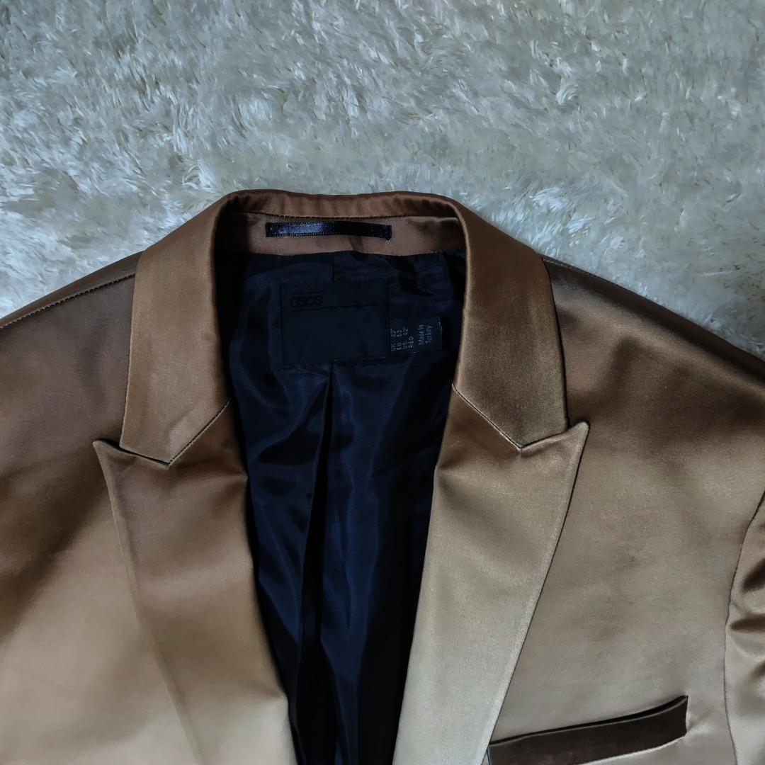 美品/希少  テーラードジャケット 2XL ゴールド 2ボタン ドレス