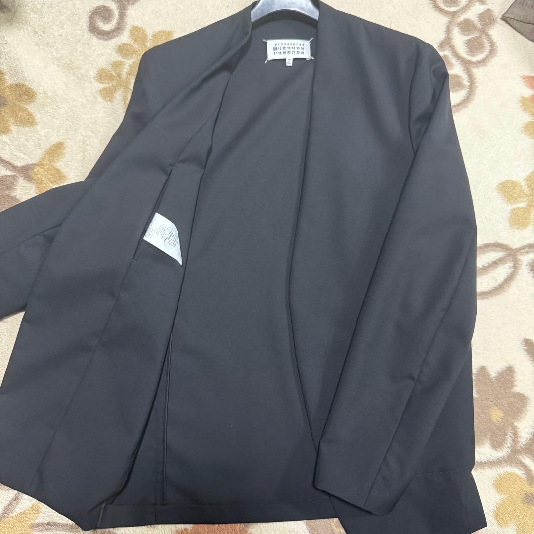 Maison Margiela ノーカラージャケット サイズ44 ブラック