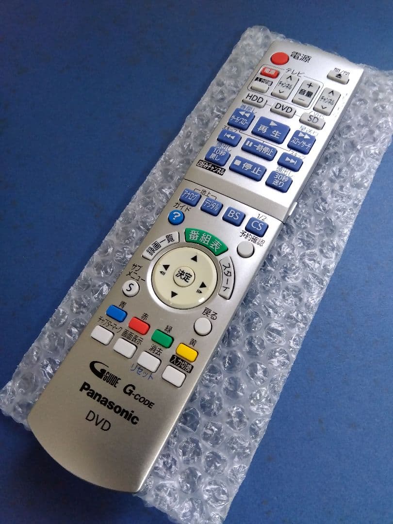Panasonic純正VHS/DVDリモコンN2QAYB00347中古美品037