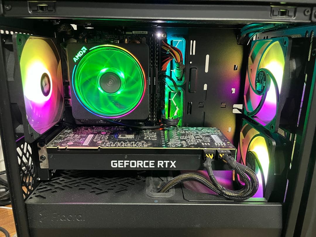 pcケース　ファン7個➕CPUクーラー付き