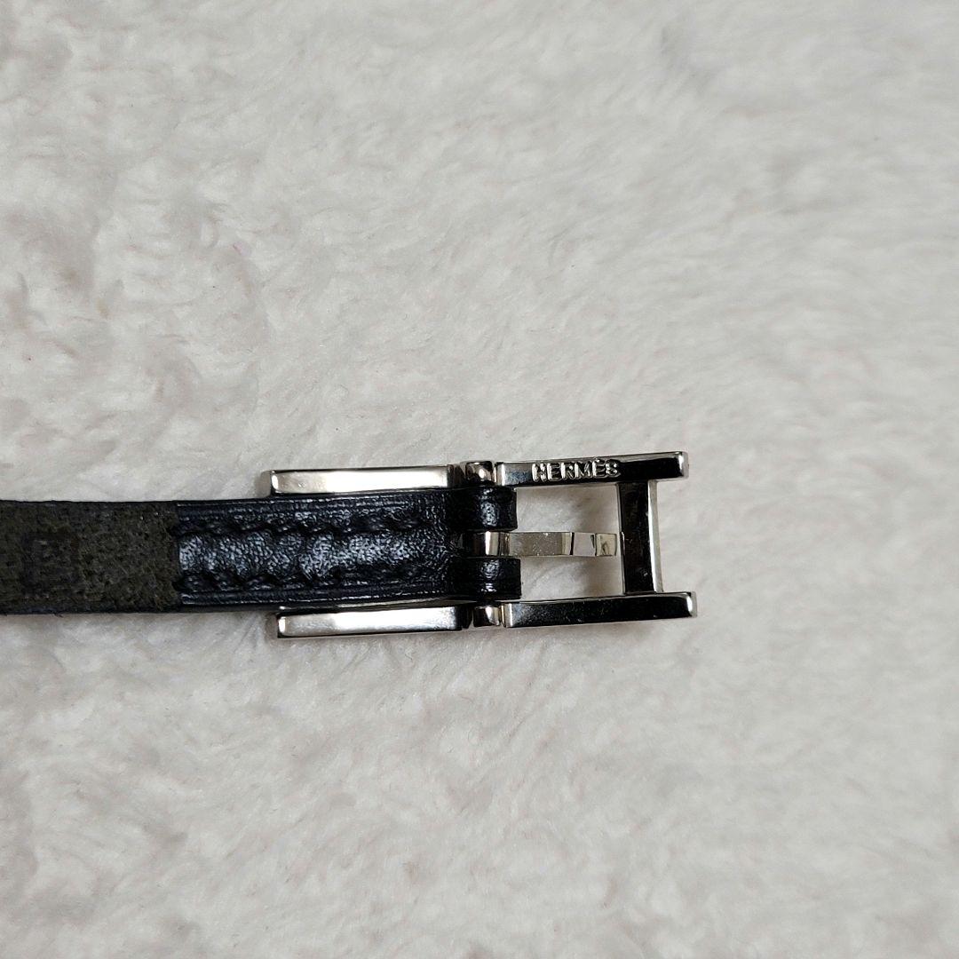 極美品✨HERMES　アピ シルバー金具　ロング ブレスレット 3連 4連