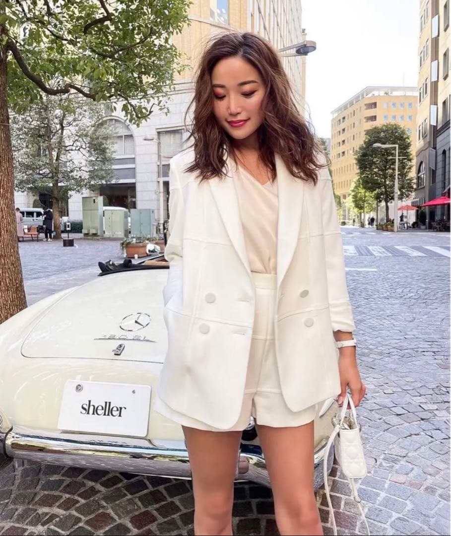 sheller シェリエ　ウィンドウチェックジャケット