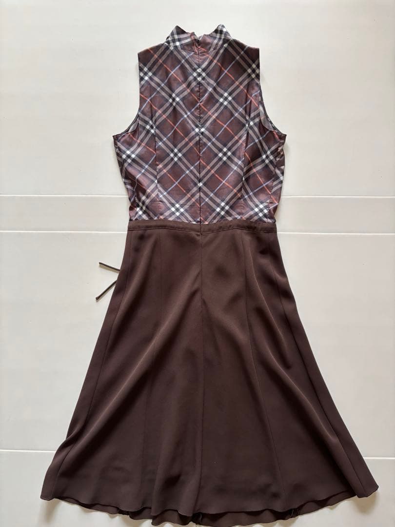 バーバリー　ブルーレーベル　ノバチェック　ノースリーブ　ワンピース