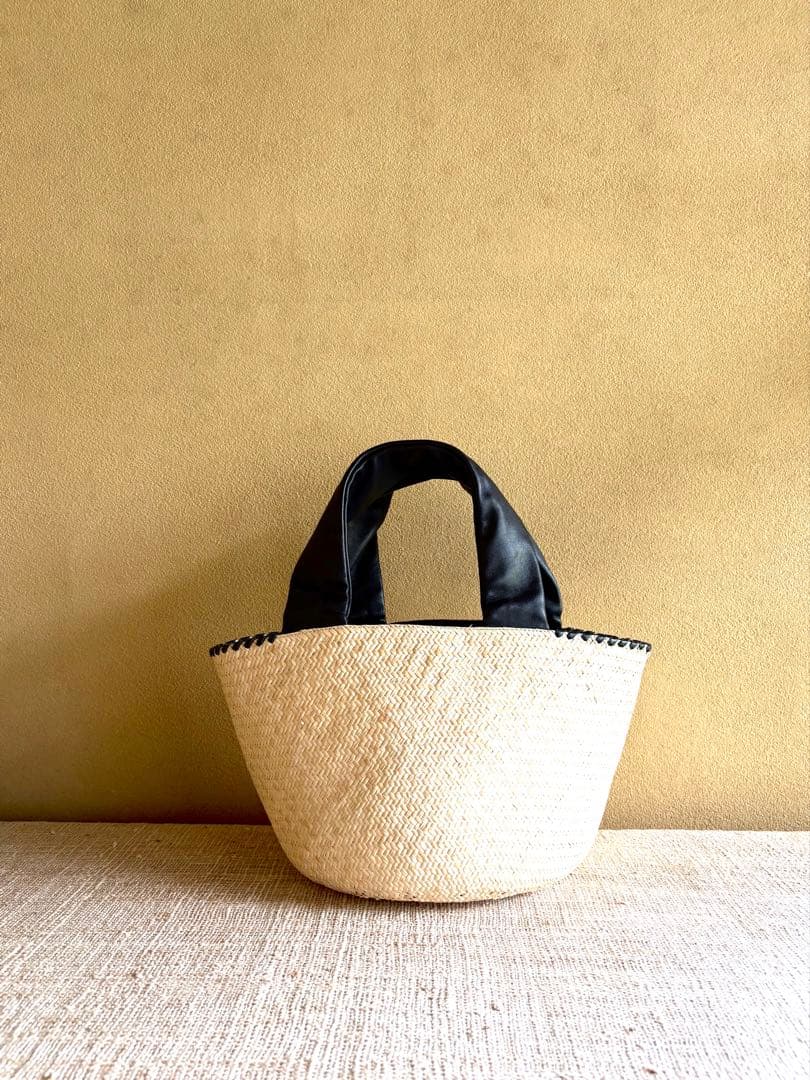 WARANGWAYAN【美品/希少】FUTO 革手バスケット 黒 ワランワヤン