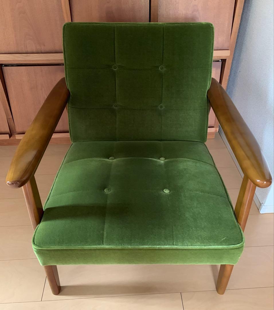カリモク60 Kチェア 1シーター モケットグリーン karimoku