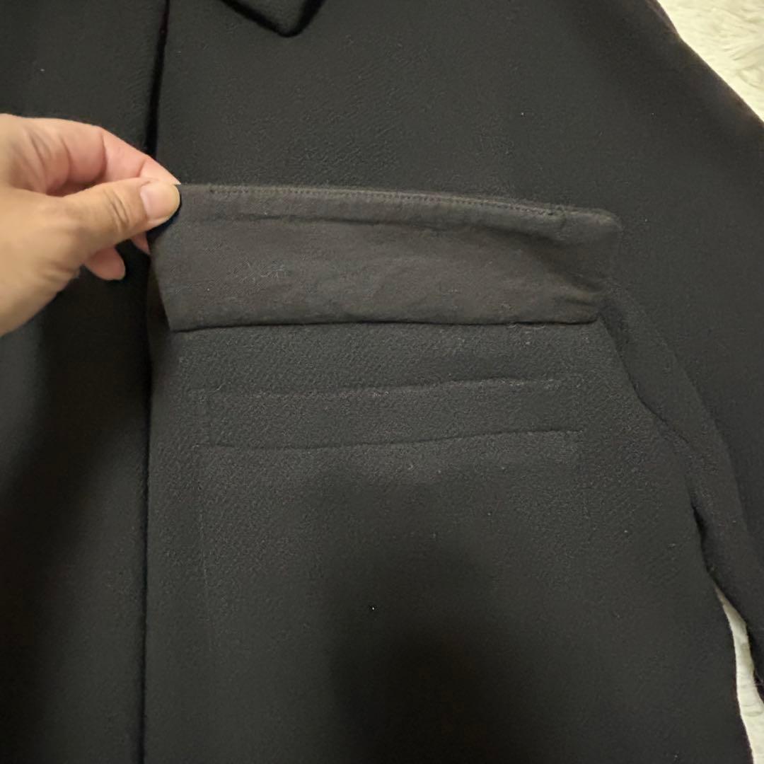 ADAM ET ROPE メルトンショートコート FAbRICA カシミヤ混