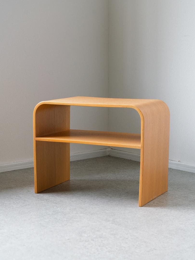 モダン 2WAY 曲木 サイドテーブル 収納 スツール　ミッドセンチュリーレトロ