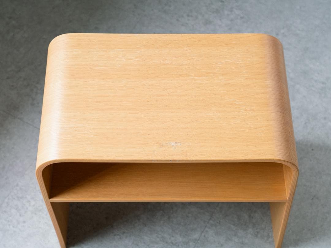 モダン 2WAY 曲木 サイドテーブル 収納 スツール　ミッドセンチュリーレトロ
