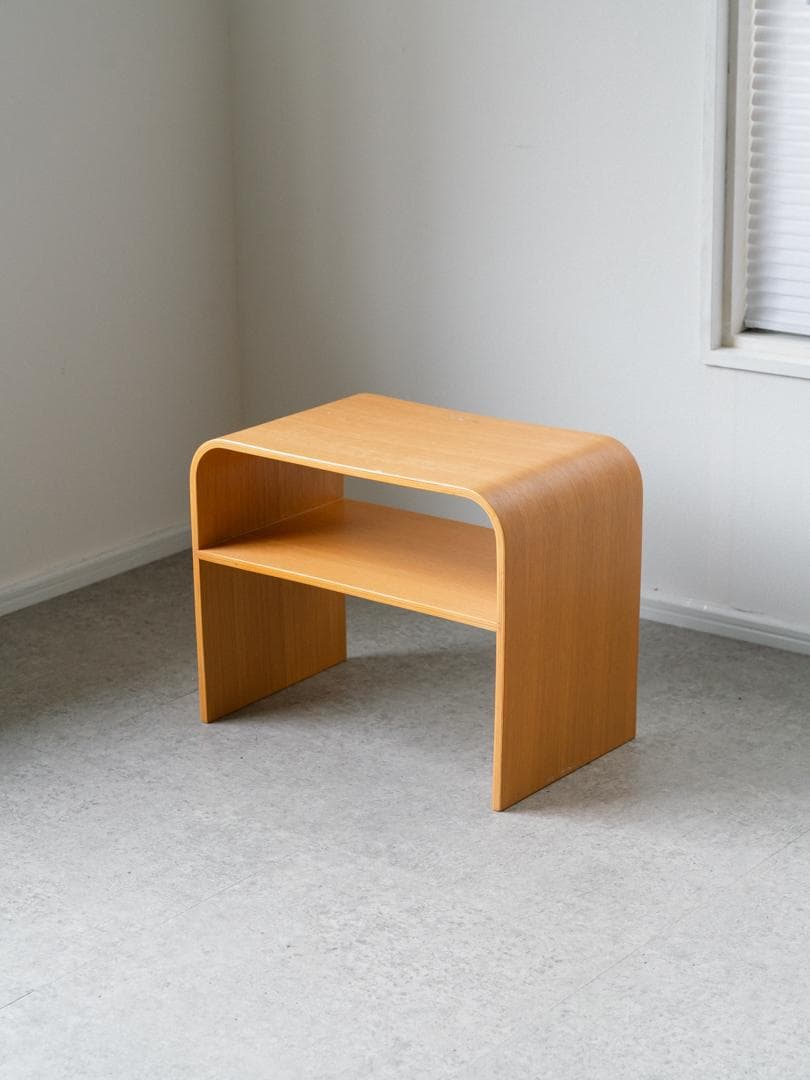 モダン 2WAY 曲木 サイドテーブル 収納 スツール　ミッドセンチュリーレトロ