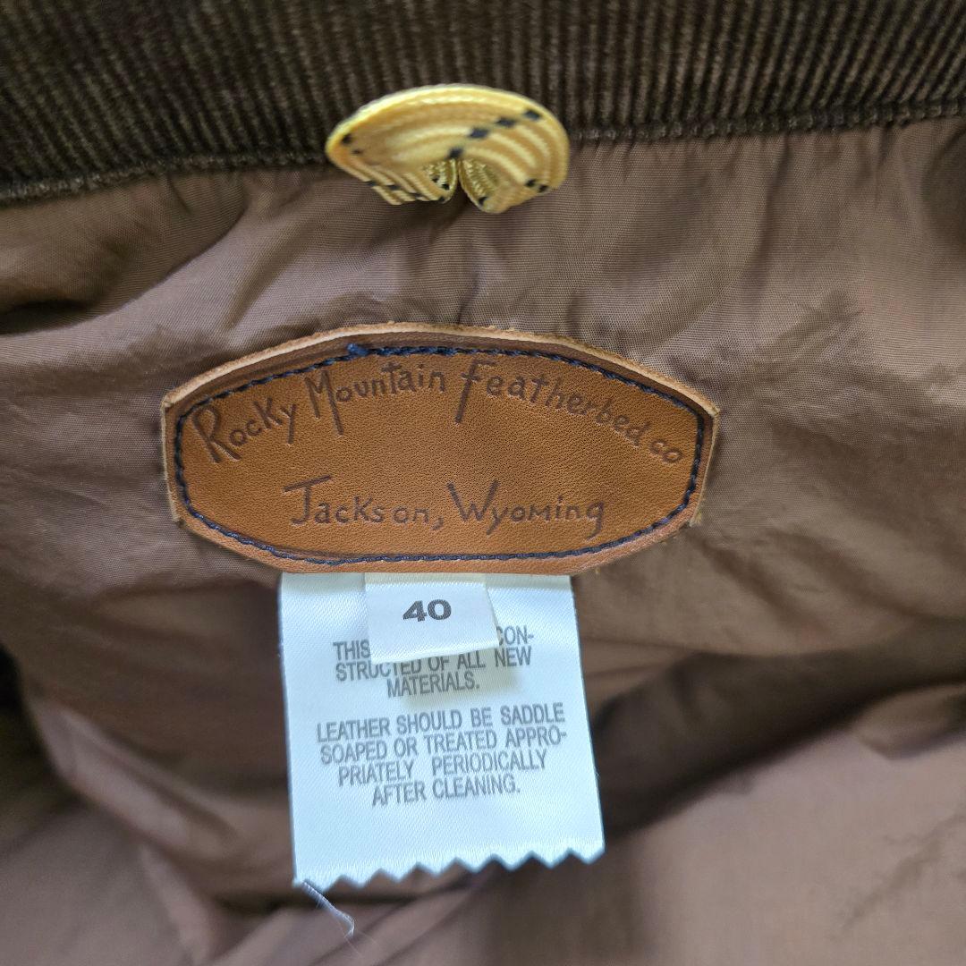 ロッキーマウンテンフェザーベッド ダウンベスト デニム 40