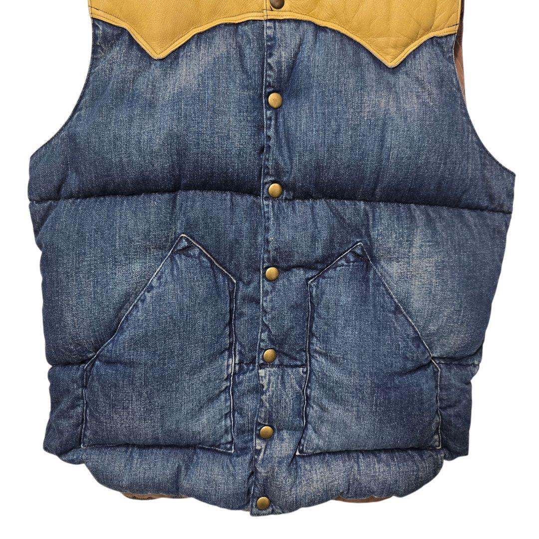 ロッキーマウンテンフェザーベッド ダウンベスト デニム 40