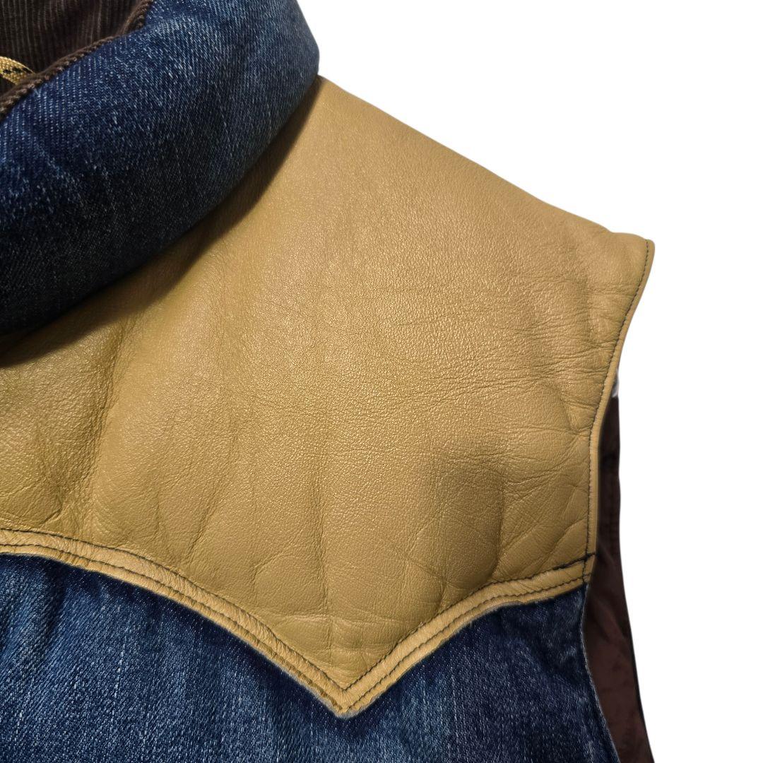 ロッキーマウンテンフェザーベッド ダウンベスト デニム 40