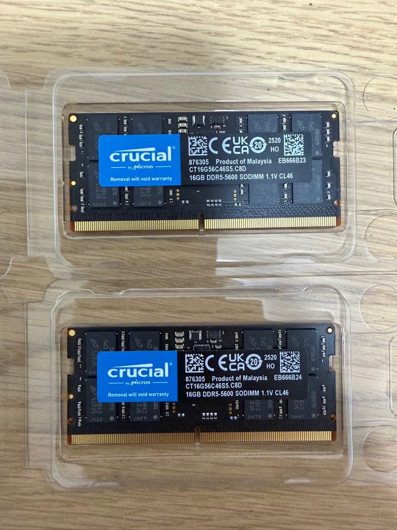 crucial 16GB×2 DDR5-5600 SODIMM メモリ