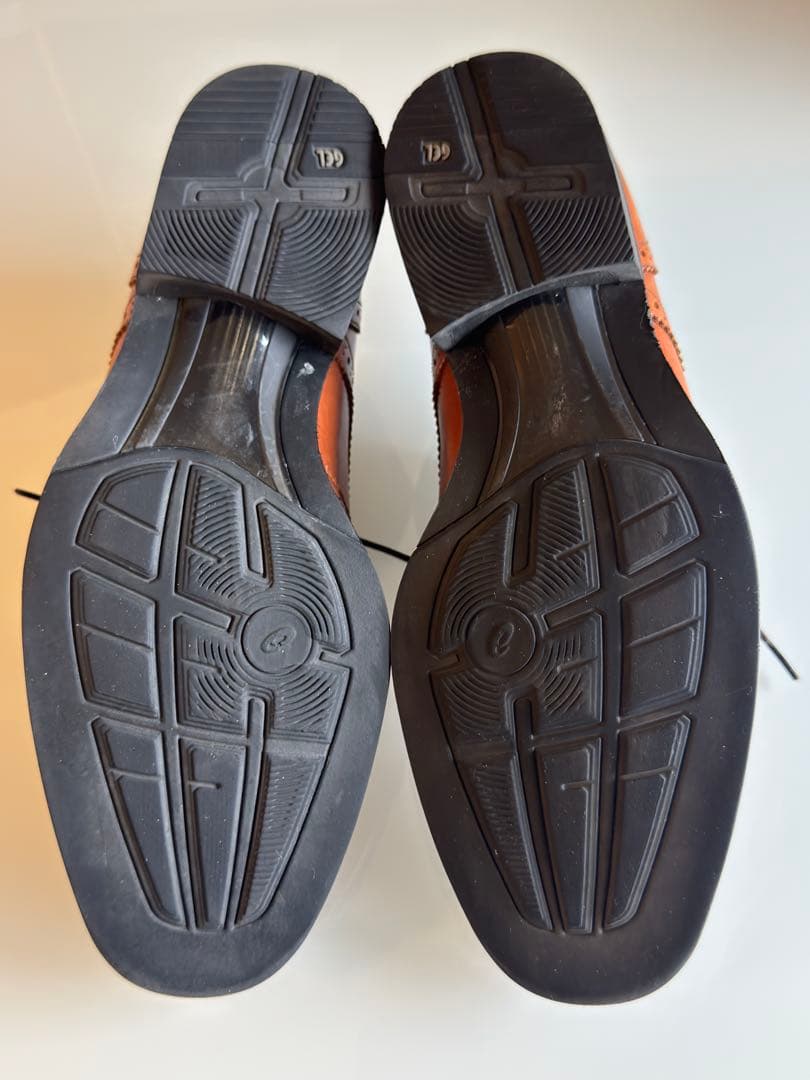 着用3回 runwalk ランウォーク 革靴 ウィングチップ 外羽根 本革 25