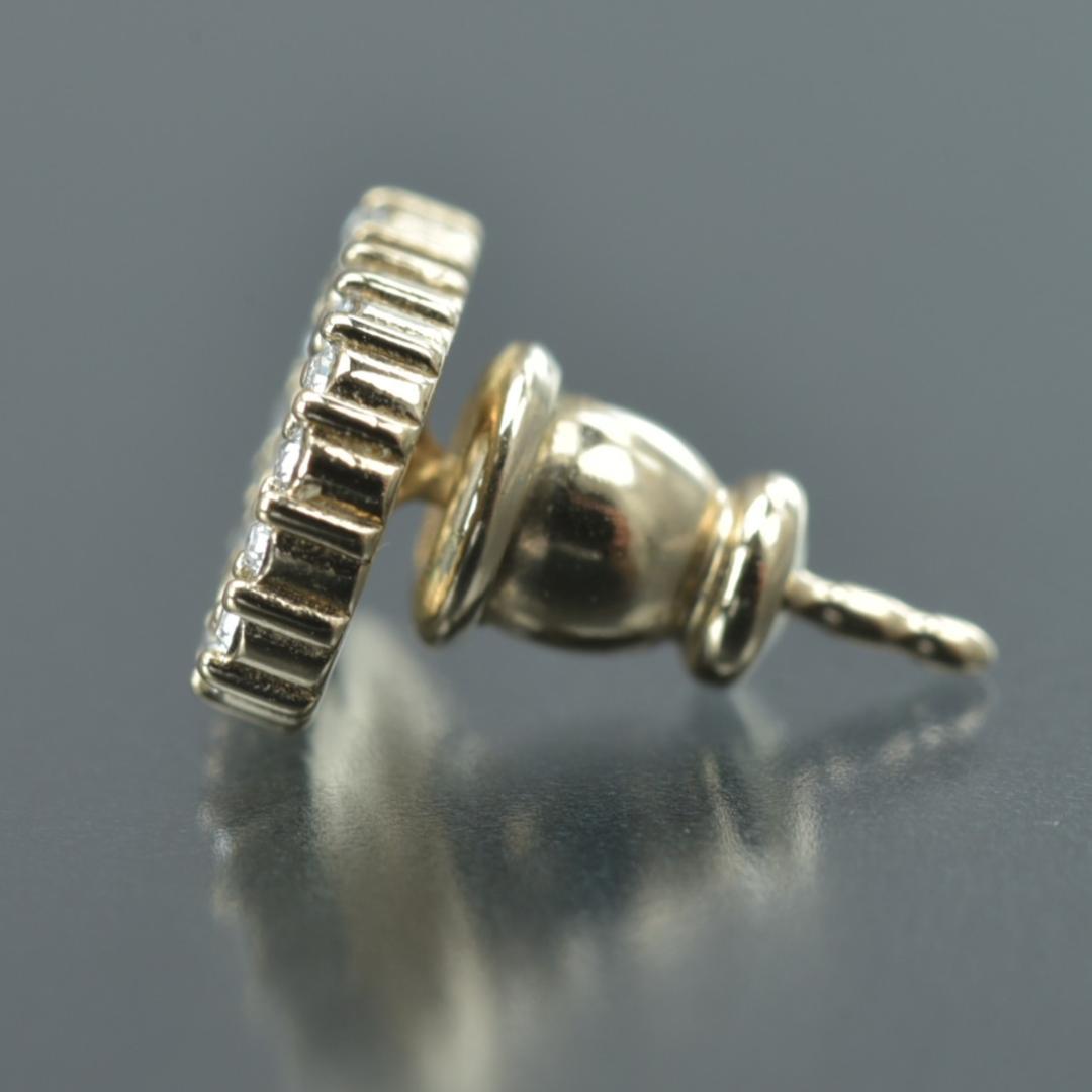 美品 ディオール ピアス 片耳 ロゴ CD ゴールド ラインストーン