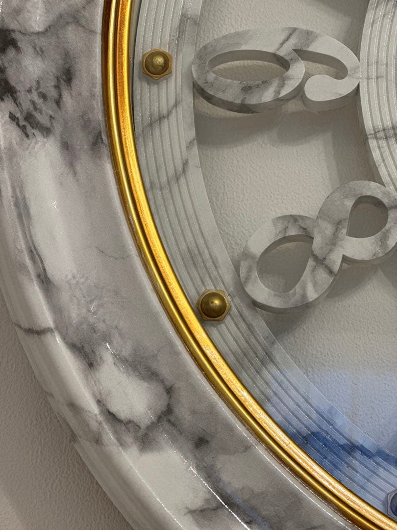 ロココ調ヴィクトリアンマーブル模様大理石掛け時計ジェニファーテイラー