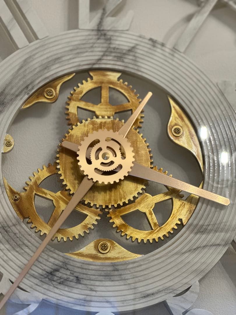 ロココ調ヴィクトリアンマーブル模様大理石掛け時計ジェニファーテイラー