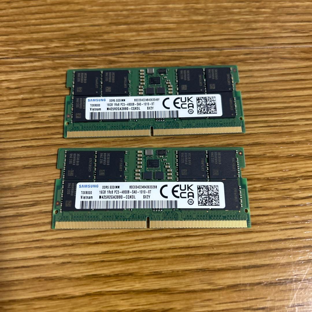 Samsung HP 16GB DDR5メモリー 2枚セット