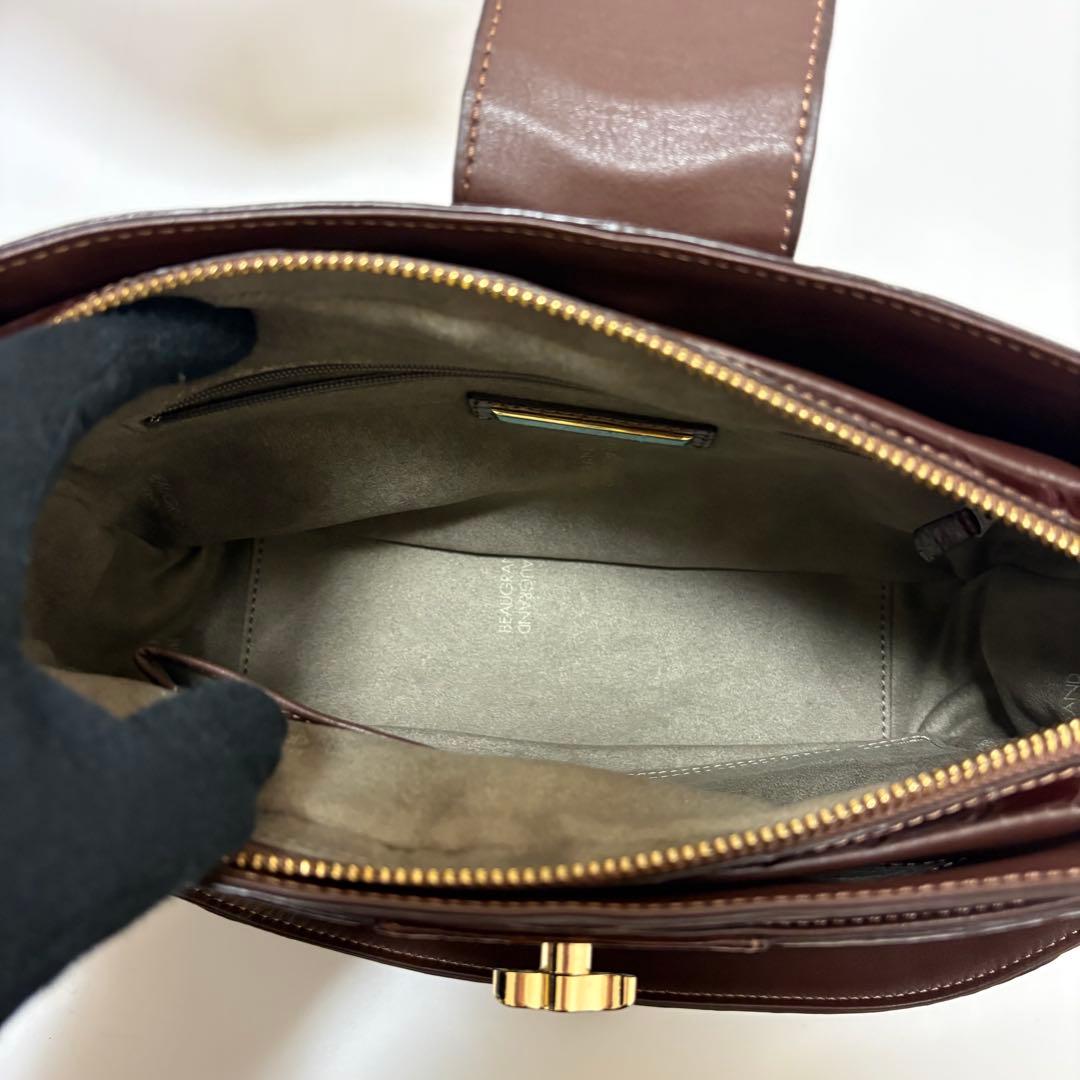 美品　JRA ボーグラン　2way ショルダーバッグ　ハンドバッグ　クロコダイル