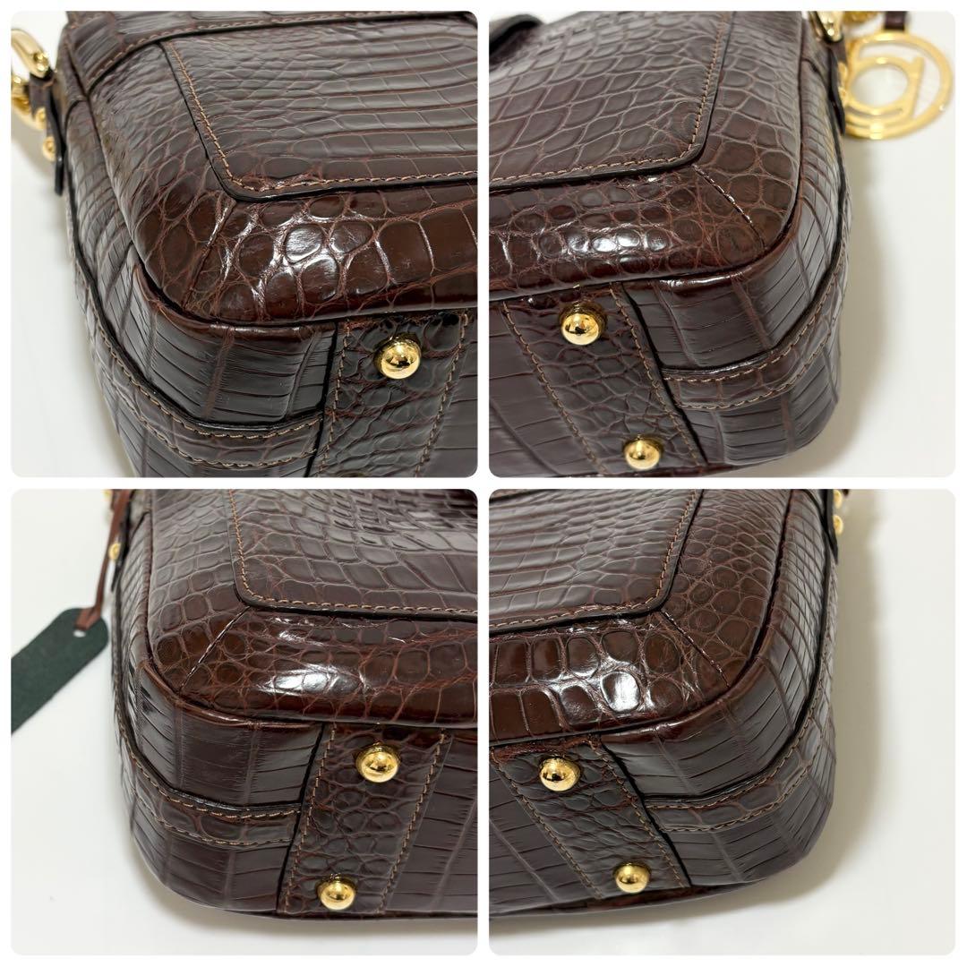 美品　JRA ボーグラン　2way ショルダーバッグ　ハンドバッグ　クロコダイル